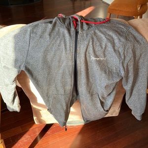 Orange theory sweatshirt zip up size XXL gray hooded sweatshirt excellent shape!
